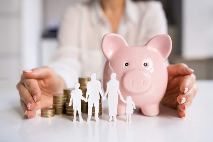 Family Piggy Bank And Financial Security